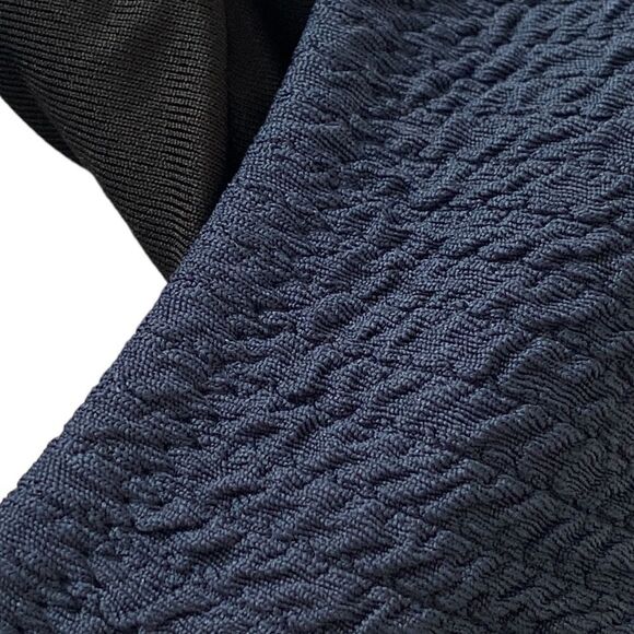 J Crew Navy Blue Jacquard Texture Curve Waist Cheeky Bikini Bottom NWT - Picture 8 of 16